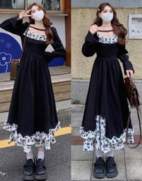 Casual Dresses Design Feeling Broken Beautiful 2023 Spring Big Yards Covered Belly Hepburn Wind Splicing Dress