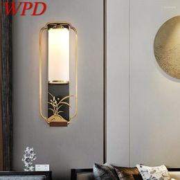 Wall Lamp WPD Brass LED Modern Luxury Sconce Interior Decoration Household Bedroom Bedside Living Room Corridor Lighting