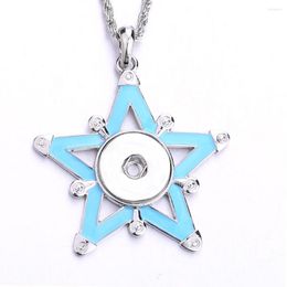 Pendant Necklaces 10pcs Metal Star Snap Button Fit 18mm Buttons Jewellery For Women