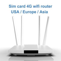 Routers 4G router wifi SIM card spot CPE antenna 32 users RJ45 WAN LAN wireless modem LTE dongle 230808