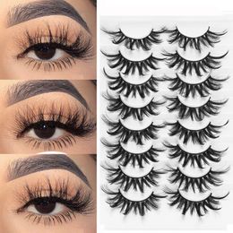 False Eyelashes LEKGAVD 8 Pairs 3D Mink False Eyelashes Natural Wispy Fluffy Dramatic Volume Fake Lashes Extension Handmade Cruelty-free Eyelash 230807