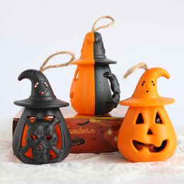 Candles Halloween LED Lights Skull Ghost Holding Candle Lamp Holloween Party Table Top Decorations for Home Haunted House Ornaments 230808