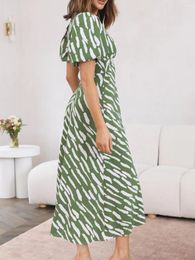 Casual Dresses Women S Vintage Floral Print Satin Dress With V Neckline And Cut Out Details - Stylish A Line Summer For 2023