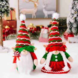 New Bell Elf Doll Ornament Santa Claus Doll Faceless Doll Men's and Women's Ornament Christmas Decorations L230620