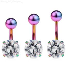 14G 316L Surgical Steel Four Prong-set Clear CZ With Shiny Ball Top Belly Earring Navel Button Rings Short Bar 6mm 8mm 10mm 3PCS L230808