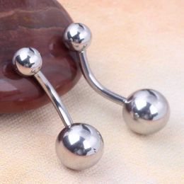 Silver Belly Button Navel Ring Barbell Steel Bar Piercing MIX 10/12/14mm Long bar body jewelry piercing navel rings L230808