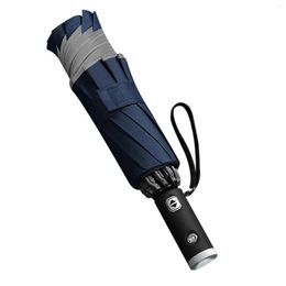 Umbrellas All-weather Foldable Umbrella Reinforced Wind-resistant Design For Providing Lighting Night Travel