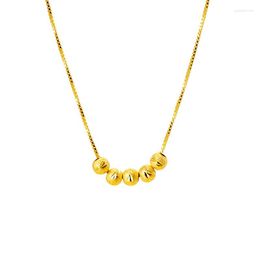 Pendant Necklaces VAMOOSY Copper For Women Elegant Hollow 5 Beaded Wedding Luxury Box Chains Necklace Girl Choker Jewellery Wholesale