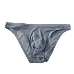 Underpants 3D Men's Seamless Breathable Mesh Briefs One-piece Convex Transparent Ice Holes Sexy Triangle Waistband Trend