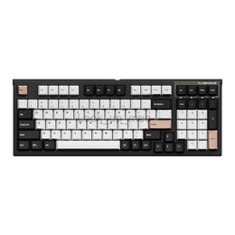 FLESPORTS FL980 Mechanical Keyboard 98-Key Single-Mode Wired Fullkey Switchable Axis PBT Keycap Computer Game Office Equipment HKD230808