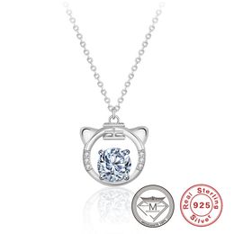 925 Sterling Silver Tiger Pattern Necklaces for Women Prong Setting VVS GRA Moissanite Necklace Jewellery