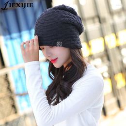 Berets Fashion Men Women Warm Snow Winter Casual Beanies Solid 4 Colours Favourite Knit Hat Cap Hip Hop Male Bonne Wholesale