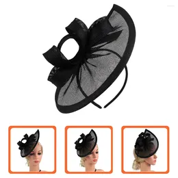 Bandanas Hat Clip Elegant Tea Party Hats Women Christmas Decor Gift Fascinator Headdress Clips Top Linen Hair Ornament Mesh Miss Bridal