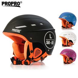 Ski Helmets PR0PRO sturdy and fall-resistant ski helmet for men and women ski warm hat multi-color optional HKD230808