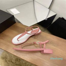 2023 summer Sandals Slippers lady fashion low heel luxury sandal fashion causal flip flop Party Wedding Shoes printed 8 styles size 35-42