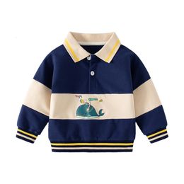 Hoodies Sweatshirts Whale Boys Toddler Jacket Tops Cotton Long Sleeve Kids Tshirts Spring Fall Children Clothes 230807
