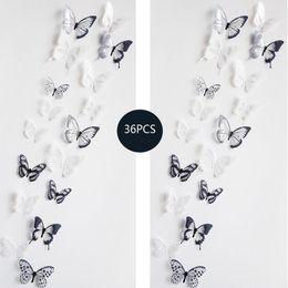 Wall Stickers 36 Pcs 3D Crystal Butterfly Creative Butterflies Home Decor With Diamonds Kids Room Art Decals