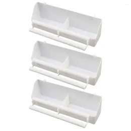 Other Bird Supplies 3 Pcs Parrot Feeder Food Container Small Plastic Cage Bowl Buckle Design Feeding Feeders