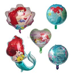Ariel Mermaid theme Party Balloons Kids Birthday Party Decorations Girl Baby Shower Decor Animal Helium Globos kids toy HKD230808