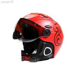 Ski Helmets 2-in-1 Visor Ski Snowboard Helmet Detachable Snow Mask Anti-fog Anti-uv Integrated Goggle Shield Low Weight Adults Men Women HKD230808