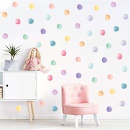 Wall Stickers MultiColor Dots Vinyl Polka Decals Circle for Kids Boys Girls Bedroom Living Room Decor 230808