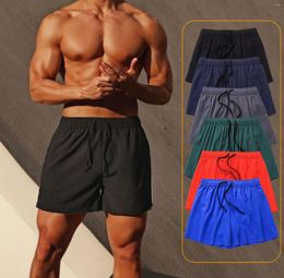 Men's Shorts Running Men Quick Dry Casual Workout Bodybuilding Gym Spandex Sports Jogging Pocket Tennis Training