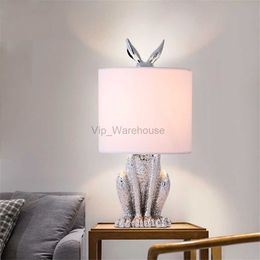 Modern Masked Rabbit Resin Table Lamps Retro Industrial Desk Lights for Bedroom Bedside Study Restaurant Decorative Lights HKD230808