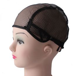 Wig Caps 10PCSBreathable Wig Cap Hairnet Adjustable Nylon Weaving Mesh Wig Caps With Lace Straps For Making Wig 230807