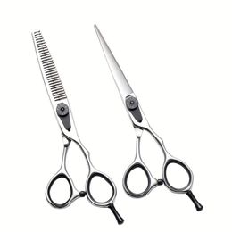 6 Inch Hair Cutting Scissors ,Stainless Steel Hairdressing Shears Set Professional Thinning Scissors For Barber/Salon/Home/Men/Women/Kids/Adults Shear Sets