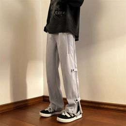 Men's Pants -Youth Ribbons Streetwear Baggy 2023 Hip Hop Waterproof Joggers Korean Fashions Y2k Stacked