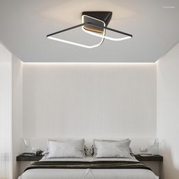 Ceiling Lights Modern LED Lamp For Living Room Dining Bedroom Study Gold Black Surface Mounted Deco