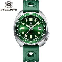 Wristwatches Arrival SD1970 Steeldive Brand Mens Automatic Watch NH35 Dive Watch 230807