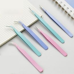 Bag Clips 36 pcslot Creative Macaron Clip Cute DIY Tool Hand account Tweezers Sticker Nail Office School Supplies Wholesale 230808