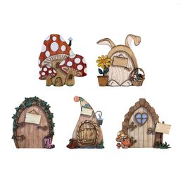 Garden Decorations Decorative DIY Fairy Door Statue Art Decor Delicate Details Gnome Window For Easter Backyard Housewarming Gift