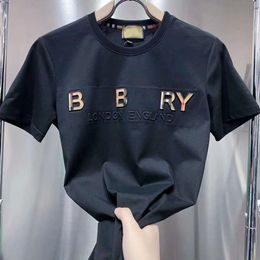 Designer T Shirt Bbr Burb Round Neck Black White Brown Short Sleeve Shirts Men Women Sweatshirt 3D Letter Printing Cotton Size M-Xxxxxl154