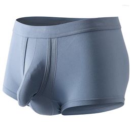 Underpants CLEVER MENMODE Mens Boxers Underwear Sexy Bulge Penis Pouch Male Panties Boxershorts Bullets Separation Lingerie