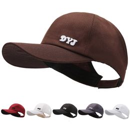 Ball Caps Simple Half Empty Top Polyester Cotton Can Be Tied High Horsetail Small Face Sunshade Female Sunscreen Cap 230808