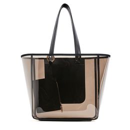 Evening Bags Clear Transparent PVC Shoulder Women Candy Color Jelly Purse Solid Handbags sac a main femme handbag 230807