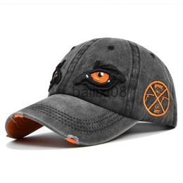 Ball Caps Embroidered Flower Denim Cap Women Fashion Baseball Cap Baseball Cap Eyes Embroidered Cotton Hat J230807