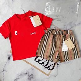 Summer Clothing Sets men's and women's two-piece set Bear series children's clothes short sleeve T-shirt shorts pure cotton with fashion elements size 90cm-160cm B13