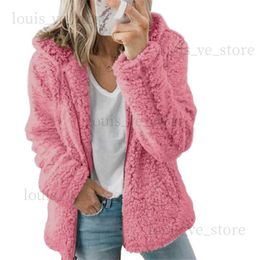 2023 Winter Clothes Women Elegant Bear Teddy Faux Fur Coat Thick Warm Soft Fleece Jacket Female Pocket Zipper Coat Veste Femme T230808