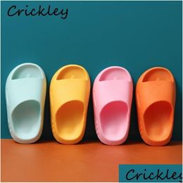 Slippers Childrens Summer Pinkycolor Cute Beach Shoes For Boys Girls Waterproof Antiskid Bathroom Kids Soft Baby Shoe 210408 Drop Delivery