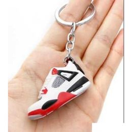 Shoe Parts Accessories Keychains Sneakers Keychain Trend Couple Bag Ornament 3D Stereo Mini Basketball Shoes Pendant Car Keyring Y2212342