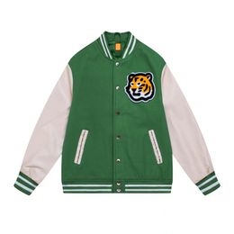 designer mens jacket men coat varity jacket trendy love letter embroidery cotton coats street couple tiger head green jackets autumn winter baseball jacket men