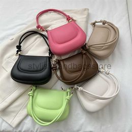 Shoulder Bags Candy Coloured portable underarm bag for women in 2023 a new trend simple and versatile chain one shoulder crossbody saddle bagstylishhandbagsstore