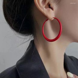 Hoop Earrings Enamel Round Metal For Women Clip On Colourful Fashion Jewellery Trendy Classic Style Gifts Party Accessories MQ029