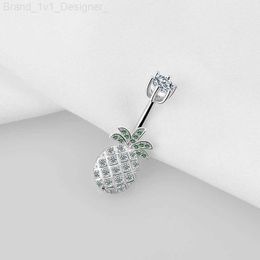 925 Sterling Silver Pineapple Navel Piercing Women Jewelry From Body Decorations Belly Button Rings Long 6 8 10MM Dangle In Bulk L230808