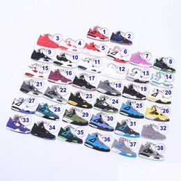 Shoe Parts Accessories 38 Colours Sneakers Shoes Keychains For Men Women 4 Generation Basketball Gym Key Chain Bag Charm Car Keyring Gift