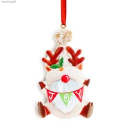Christmas Santa Claus Hanging Ornaments High Quality Resin Material Craft Ornament for Christmas Party Favors Home Decoration L230620