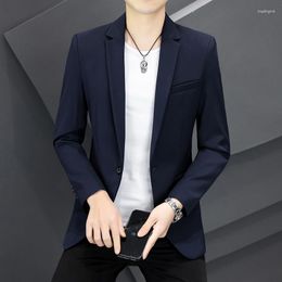 Men's Suits 2023 Business Career Formal Small Suit Korean Version Slim Casual Gentleman Trend Man Groom Wedding Dress Blazer